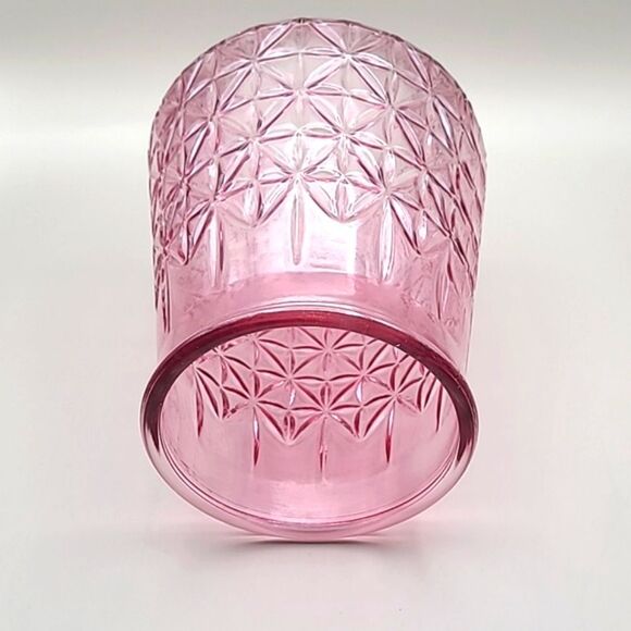 COPY - Beautiful Large Pink Textured Glass Vase - Picture 3 of 4
